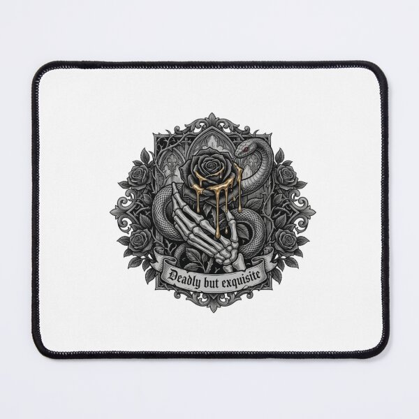 Item preview, Deadly But Exquisite Gothic Rose Mug Design, Dark Romance Aesthetic PNG, Skeleton Hand and Snake Sublimation, Gold Accents Clipart for Shirts designed and sold by SipWithStyleArt.