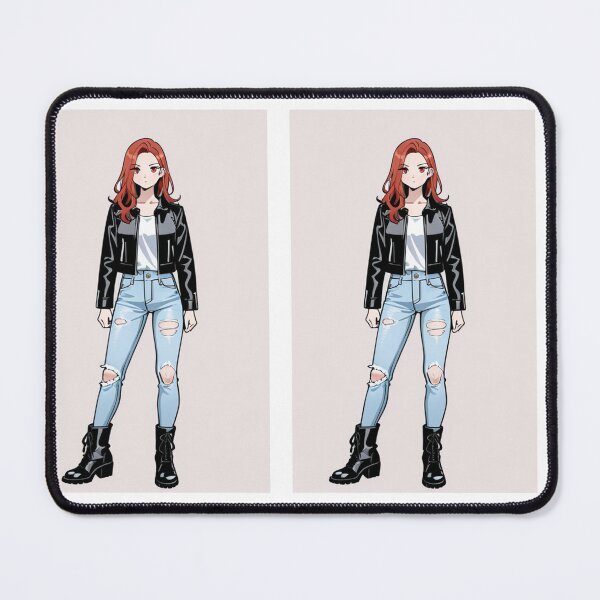 Item preview, Fashion - portrait redhead woman leather designed and sold by AnimeShin.