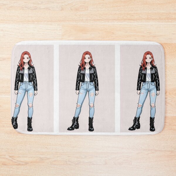 Item preview, Fashion - portrait redhead woman leather designed and sold by AnimeShin.