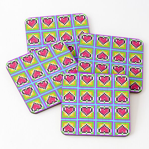 Aperçu de l'œuvre Pixel Hearts créée et vendue par Doodle District.