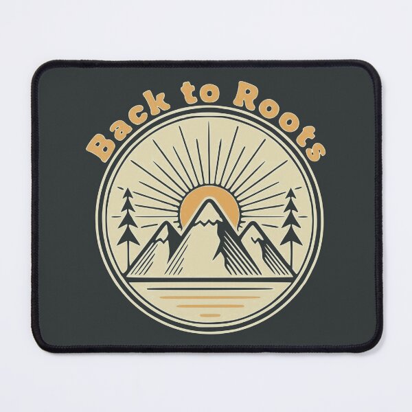 Item preview, Mountain Sunset Outdoor Badge Back to Roots Retro  designed and sold by Nikola Dio.