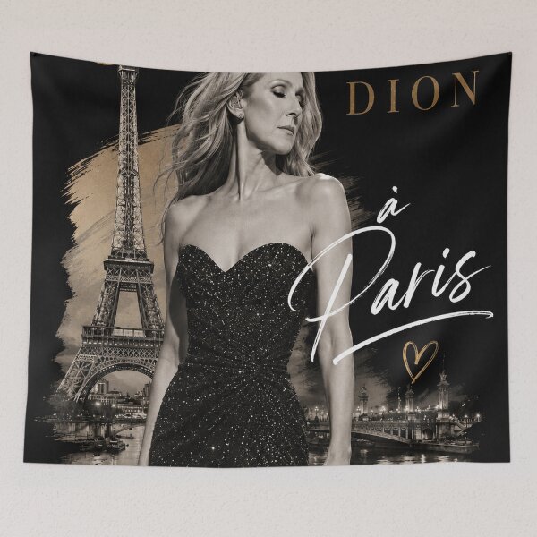 Item preview, Celine Dion in Paris – Limited Edition | Premium Black and Gold designed and sold by JcAbstractArt.