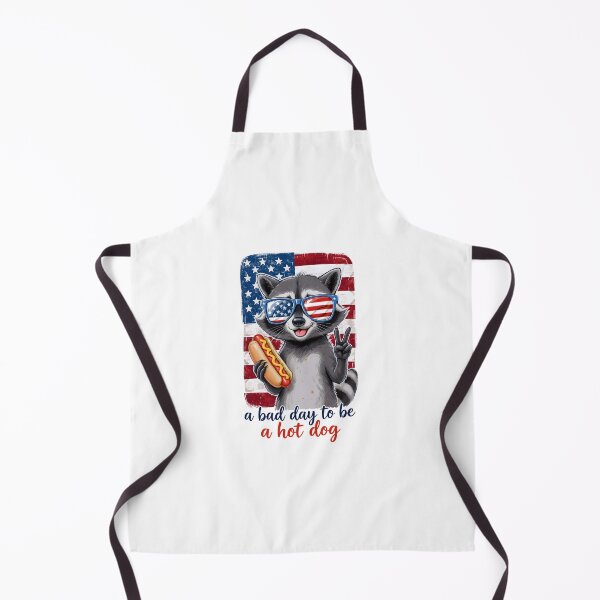 Item preview, A Bad Day To Be A Hot Dog - Funny Patriotic Raccoon 4th of July American Flag designed and sold by Lozarux.