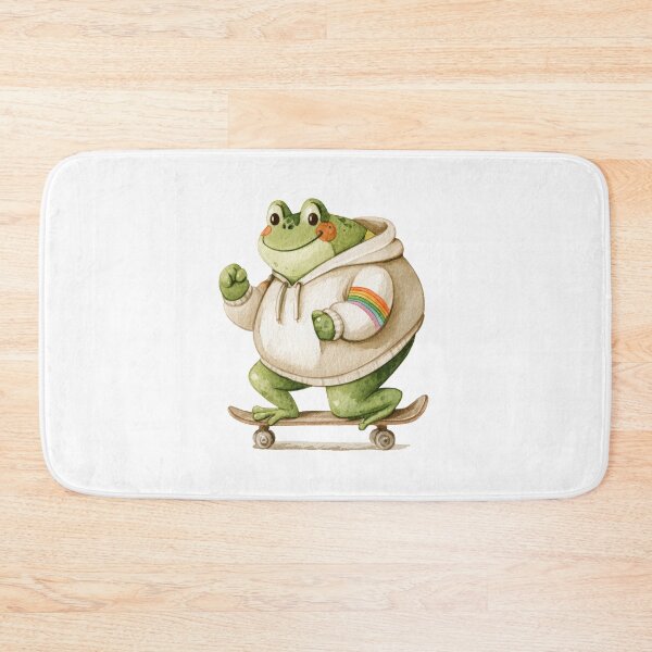 Item preview, Cute Pride Frog Skater – Watercolor Skateboard Frog Sticker designed and sold by VikArt7.