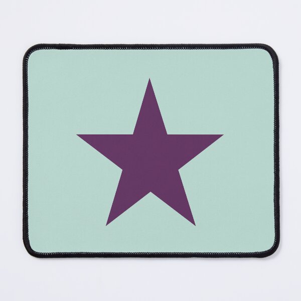 Item preview, Single AUBERGINE PURPLE STAR on a MINT GREEN Background designed and sold by RachelMacht.