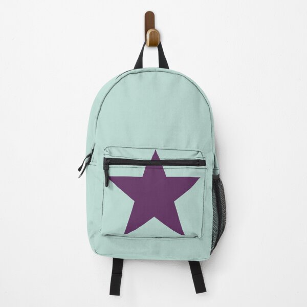 Item preview, Single AUBERGINE PURPLE STAR on a MINT GREEN Background designed and sold by RachelMacht.