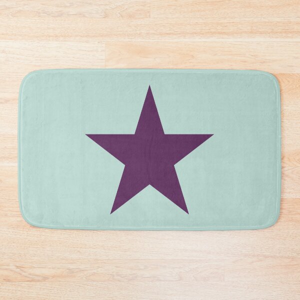 Item preview, Single AUBERGINE PURPLE STAR on a MINT GREEN Background designed and sold by RachelMacht.