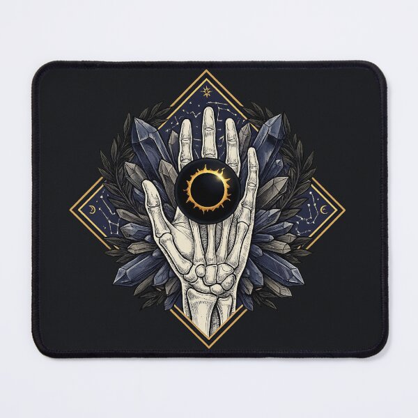 Item preview, Celestial Tarot Eclipse Hand - Medium Maximalist Cosmic Art designed and sold by krish-prints.
