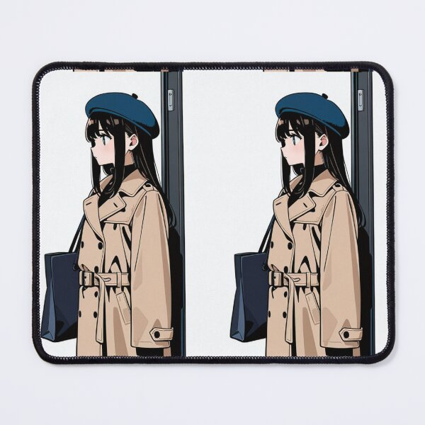 Item preview, Fashion - portrait woman beige trench designed and sold by AnimeShin.