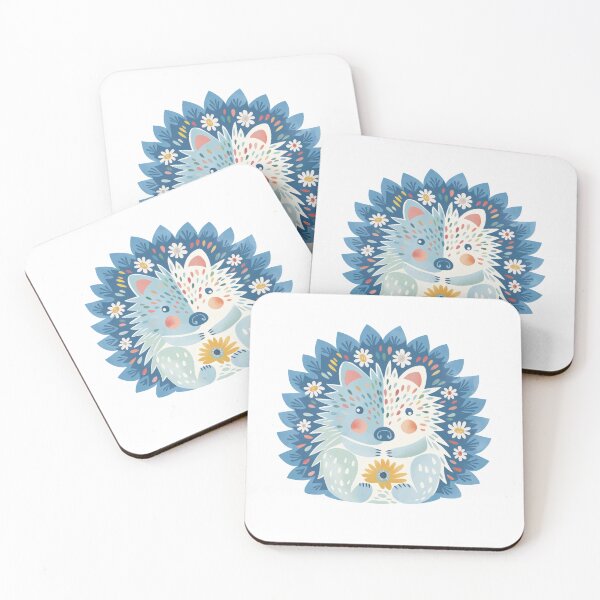 Item preview, Scandinavian Folk Art, Floral Hedgehog  designed and sold by xiao xuans.