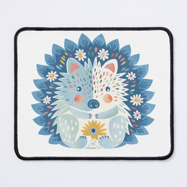 Item preview, Scandinavian Folk Art, Floral Hedgehog designed and sold by xiao xuans.