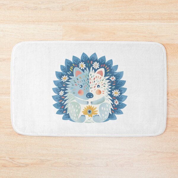 Item preview, Scandinavian Folk Art, Floral Hedgehog  designed and sold by xiao xuans.