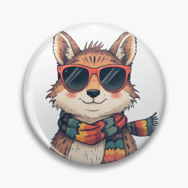 Item preview, Cool Fox with Red Sunglasses and Cozy Scarf Illustration designed and sold by AustralArt.