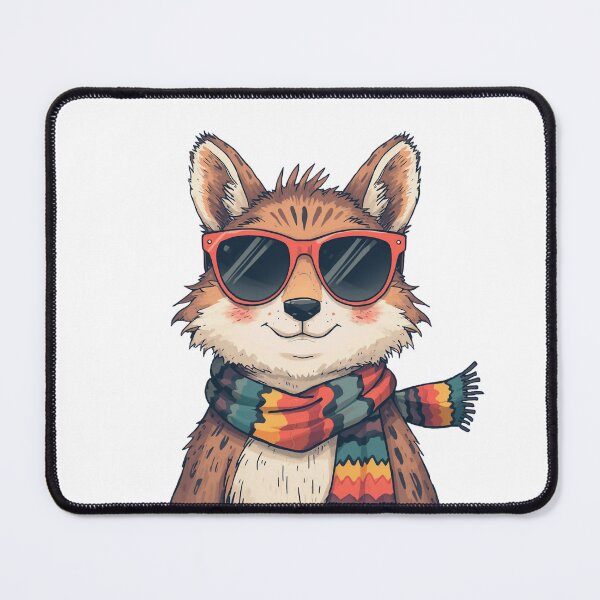 Item preview, Cool Fox with Red Sunglasses and Cozy Scarf Illustration designed and sold by AustralArt.