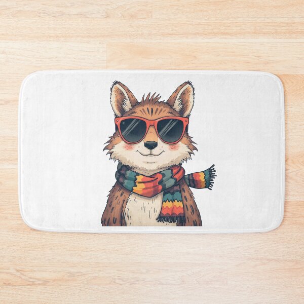 Item preview, Cool Fox with Red Sunglasses and Cozy Scarf Illustration designed and sold by AustralArt.