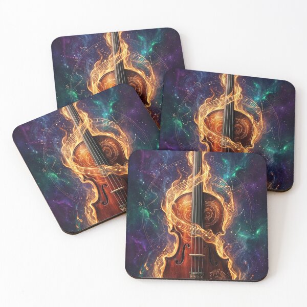 Item preview, Fiery Violin in Cosmic Space designed and sold by jodotodesign.