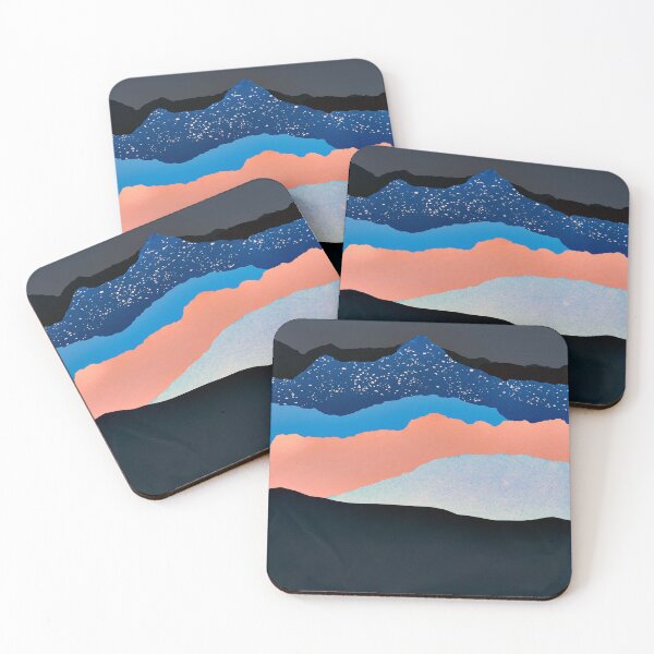 Item preview, After Midnight Blue Torn Deckled Textures Mountains Design designed and sold by DEC02.