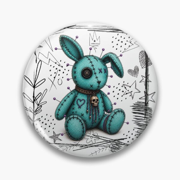 Item preview, Turqoise Voodoo Bunny - White designed and sold by CaylaTay.
