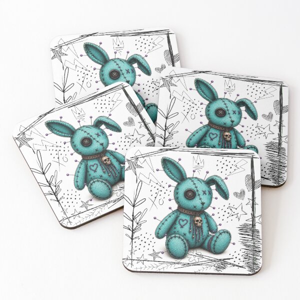 Item preview, Turqoise Voodoo Bunny - White designed and sold by CaylaTay.