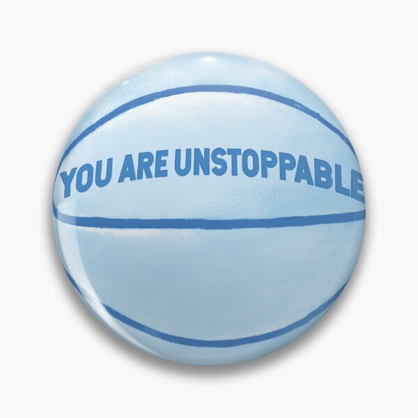 Item preview, Basketball Pastel Blue Drawing Unstoppable Quote For Sports Fans designed and sold by roarsomethings.