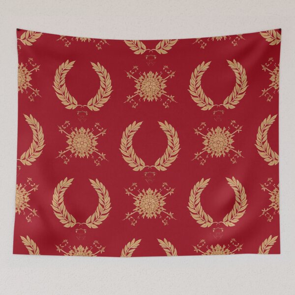 Item preview, Red & Gold Imperial Laurel Wreath Pattern designed and sold by GuffyGlowVault.