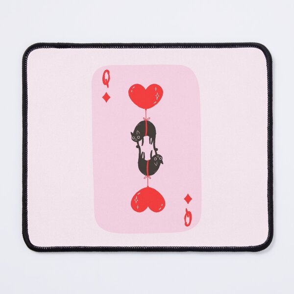 Item preview, Queen of Diamonds Floating Cat Heart Balloon Art, Trendy Retro Casino Aesthetic, Cute Animals designed and sold by SpringTeaDesigns.