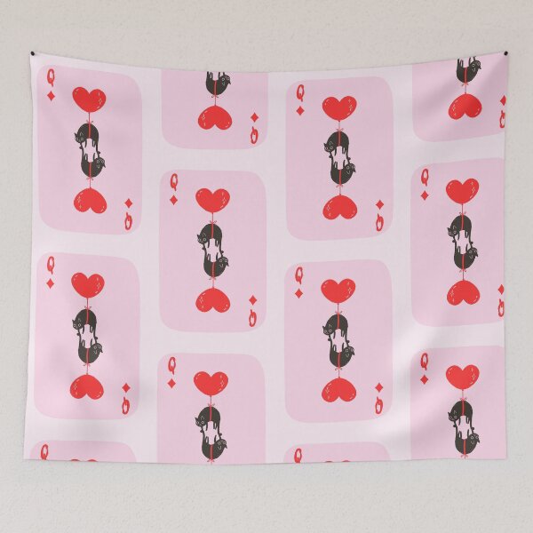 Item preview, Queen of Diamonds Floating Cat Heart Balloon Art, Trendy Retro Casino Aesthetic, Cute Animals designed and sold by SpringTeaDesigns.