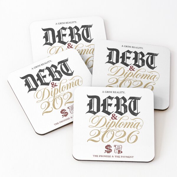 Item preview, Debt and Diploma Class of 2026 Dark Humor College Grad Tee designed and sold by Osmose-Studio.