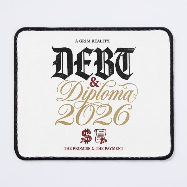 Item preview, Debt and Diploma Class of 2026 Dark Humor College Grad Tee designed and sold by Osmose-Studio ⭐⭐⭐⭐⭐.