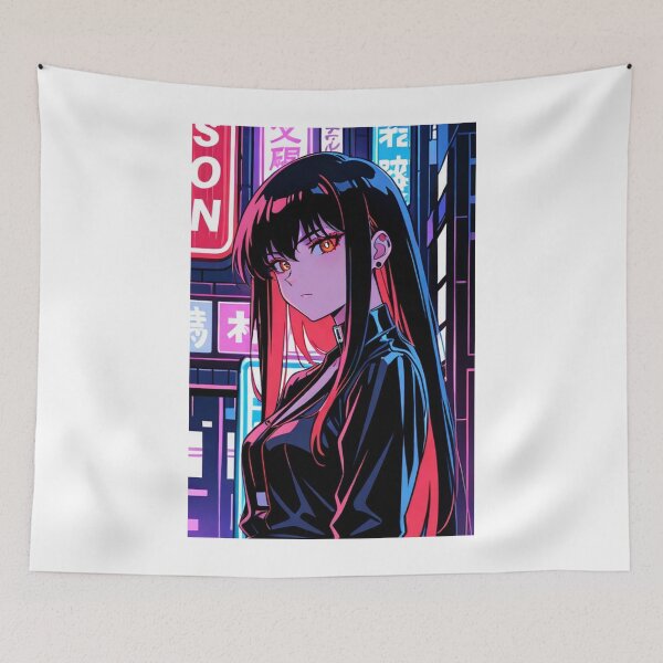 Item preview, Fashion - portrait woman black neon designed and sold by AnimeShin.