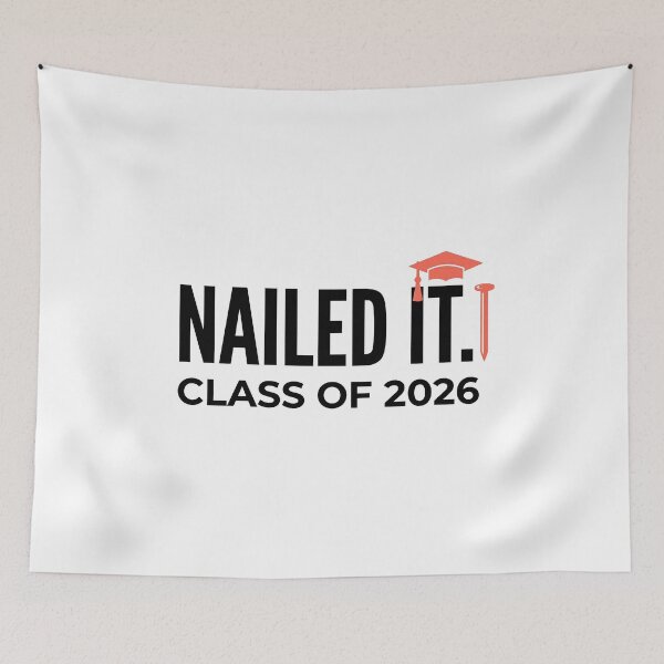Item preview, Nailed It Class of 2026 Confident Funny Graduation Grad Tee designed and sold by Osmose-Studio ⭐⭐⭐⭐⭐.