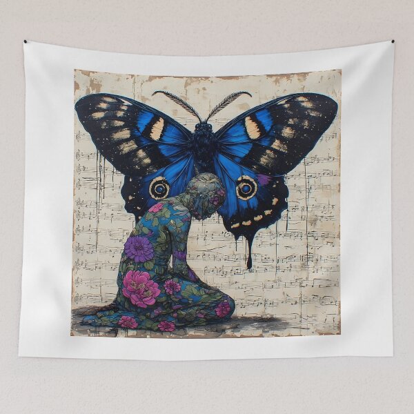 Item preview, Blue Butterfly Surreal Image  designed and sold by UrbanTempleArt.