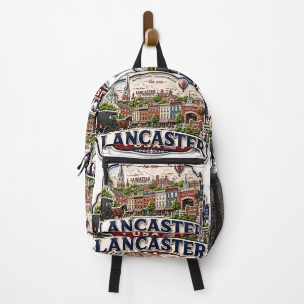 Item preview, Lancaster USA Charming 3D Skyline Label Label Text LANCASTER USA ?? designed and sold by PaintMeWorld.