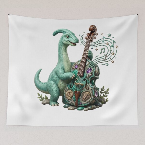 Item preview, Cretaceous Cello: Parasaurolophus Fossil Bass Solo designed and sold by Abderraim.