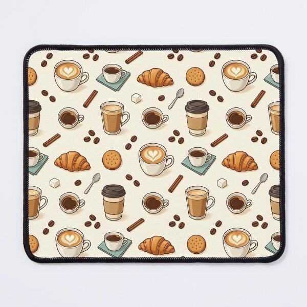 Item preview, Cute Coffee and Breakfast Treats Cute Cartoon Pattern designed and sold by Sybille-Yates.
