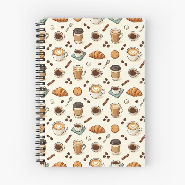 Item preview, Cute Coffee and Breakfast Treats Cute Cartoon Pattern designed and sold by Sybille-Yates.