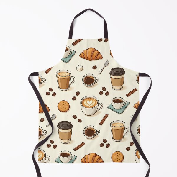 Item preview, Cute Coffee and Breakfast Treats Cute Cartoon Pattern designed and sold by Sybille-Yates.