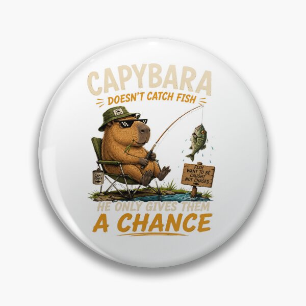 Item preview, Funny Fishing Capybara designed and sold by Mysthor-Designs.
