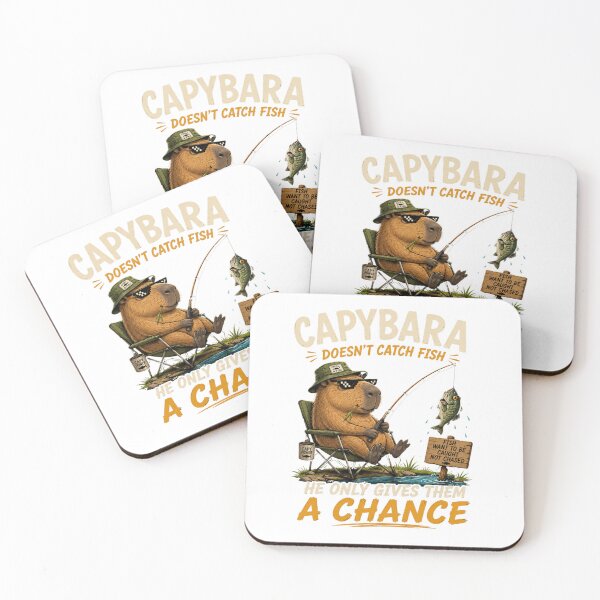 Item preview, Funny Fishing Capybara designed and sold by Mysthor-Designs.