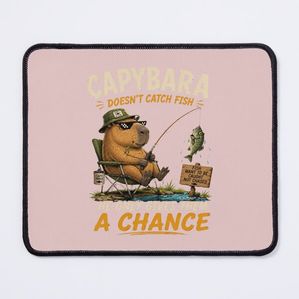 Item preview, Funny Fishing Capybara designed and sold by MySthore.