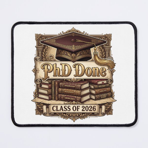 Item preview, PhD Done Class of 2026 Doctorate Graduation Doctor Gift designed and sold by Osmose-Studio ⭐⭐⭐⭐⭐.