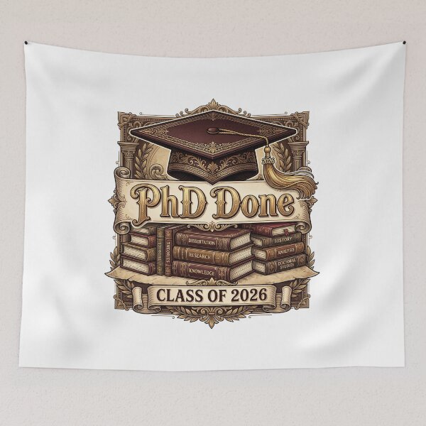 Item preview, PhD Done Class of 2026 Doctorate Graduation Doctor Gift designed and sold by Osmose-Studio ⭐⭐⭐⭐⭐.
