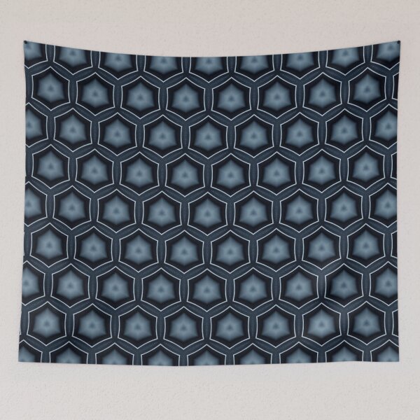 Item preview, Blue Geometric Honeycomb Seamless Pattern designed and sold by IntelliMindDesigns.