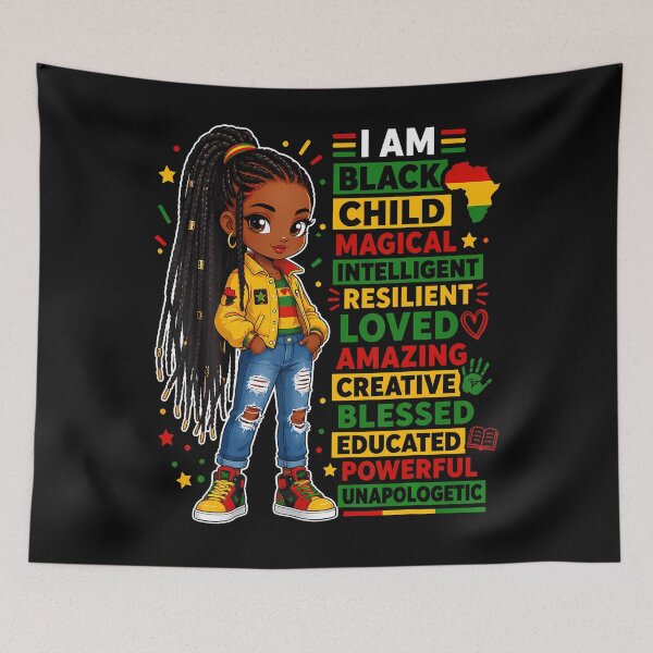 Item preview, Juneteenth Shirts Girls I Am Black Child African American designed and sold by Fereskabilon.