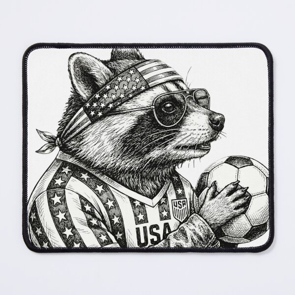 Item preview, Raccoon Soccer Player designed and sold by Roy & Tiffany.