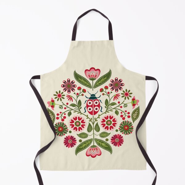 Item preview, Scandinavian Folk Art, Ladybug With Flowers designed and sold by xiao xuans.