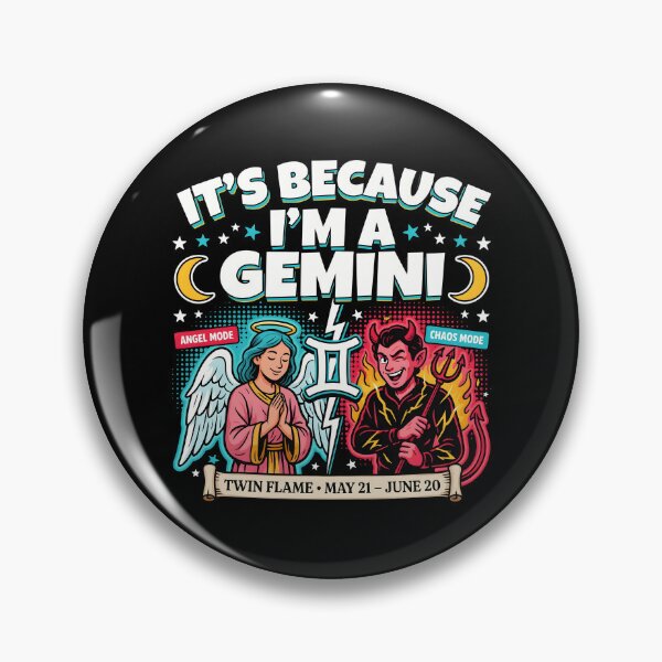 Item preview, It's Because I'm a Gemini Cute Horoscope for Astrology Fans designed and sold by Redgiant87x.