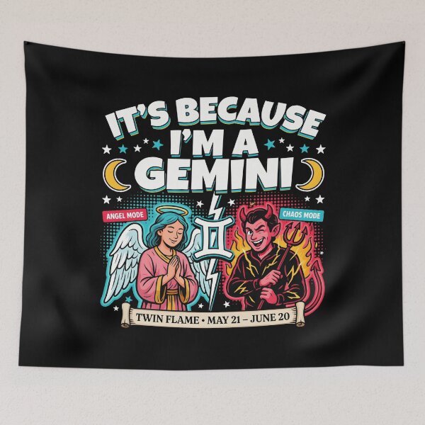 Item preview, It's Because I'm a Gemini Cute Horoscope for Astrology Fans designed and sold by Redgiant87x.