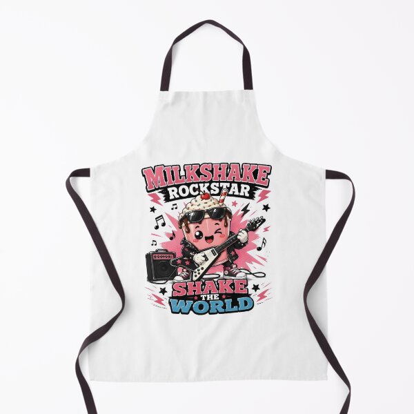 Item preview, Milkshake Rockstar Kawaii Food Pun Shirt | Cute Dessert Guitar Player Cartoon Graphic Tee designed and sold by Snackwear Apparel.