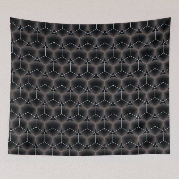 Item preview, Dark Intricate Geometric Seamless Pattern on Black designed and sold by IntelliMindDesigns.
